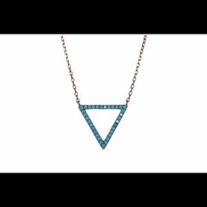 ADORNIA Turquoise Triangle Necklace